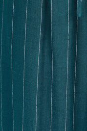 Product shot of the Palm Relax Pants – Teal in colour Teal, showing detail