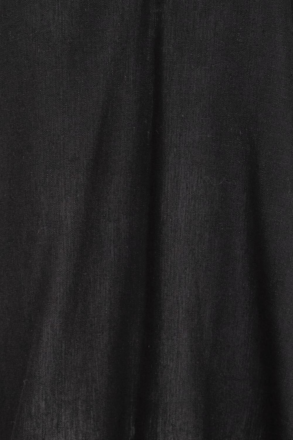 Product shot of the Bella Blouse – Black in colour Black, showing detail