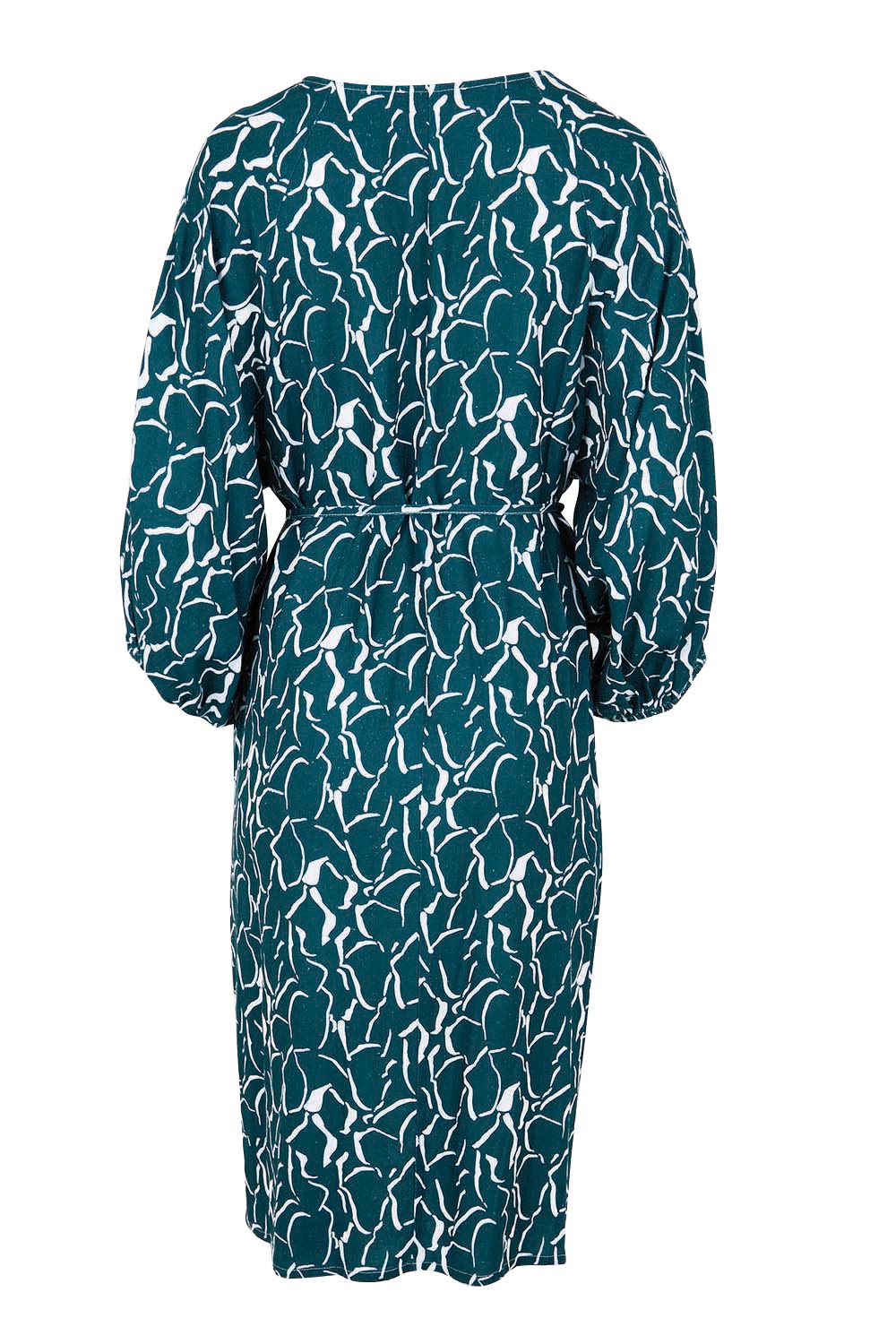Product shot of the Bella Dress – Teal in colour Teal, from the back