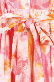Product shot of the Nia Dress – Floral in colour Floral, showing detail
