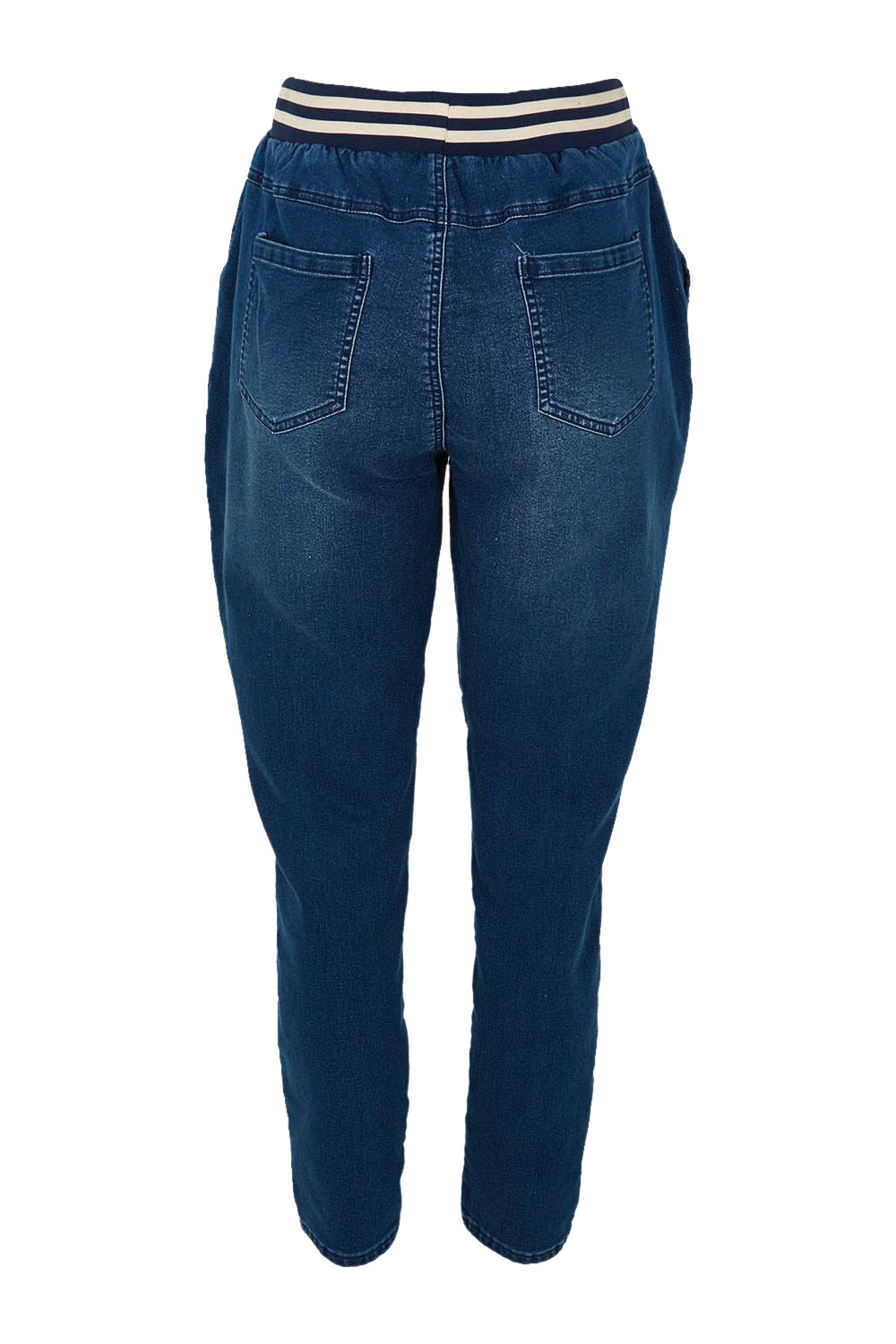 Product shot of the Dakota Denim Pant in colour Bayblue (Blue), from the front