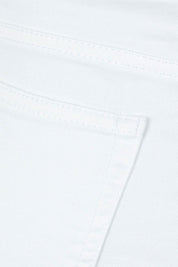 Product shot of the Bonnie Bermuda Denim Short in colour White (White), detail