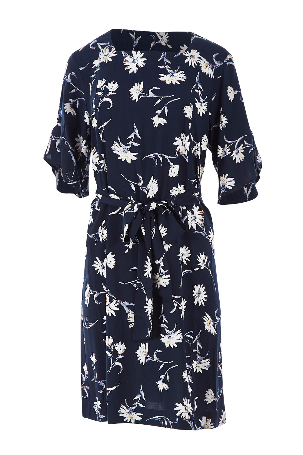 Preloved The Flutter Sleeve Shift Dress - Daisyprint