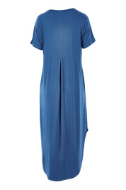 Product shot of The Cotton Blend Maxi in colour Frenchblue (Blue), from the back