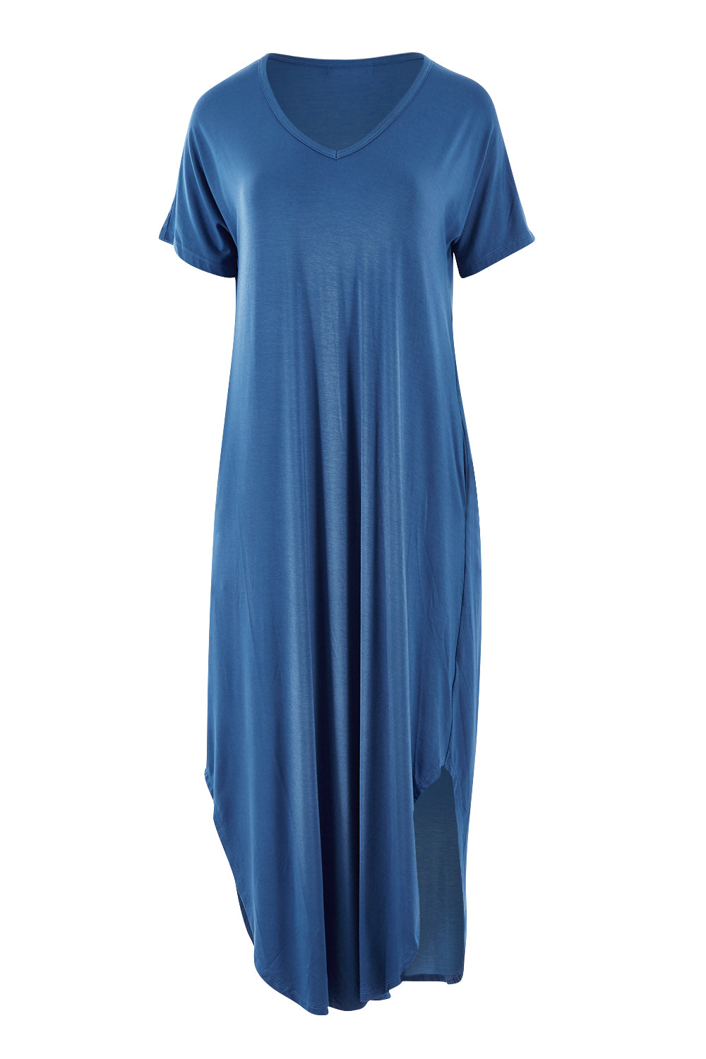 Product shot of The Cotton Blend Maxi in colour Frenchblue (Blue), from the front