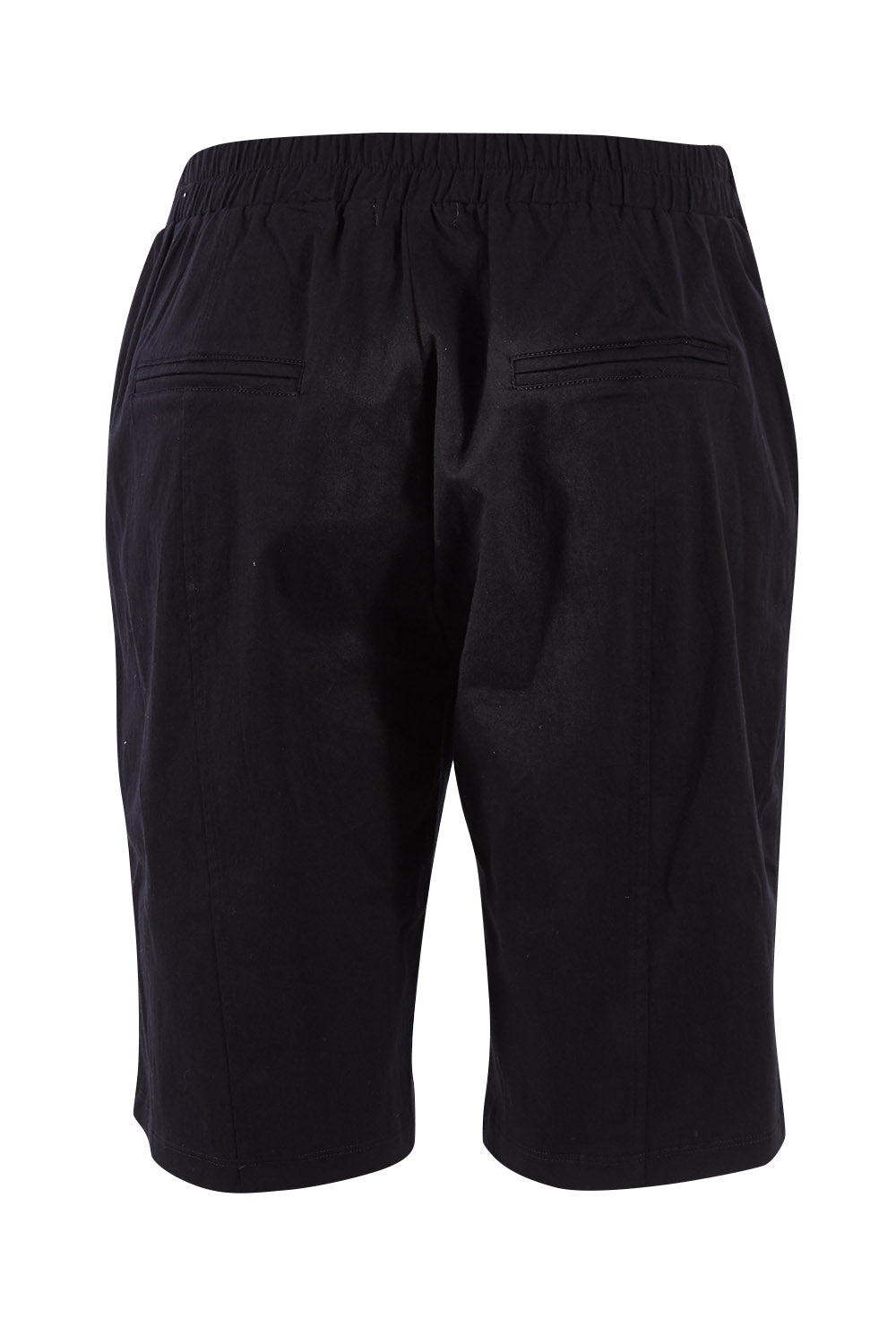 Product shot of The Cotton Blend Walk Short in colour Black (Black), from the back