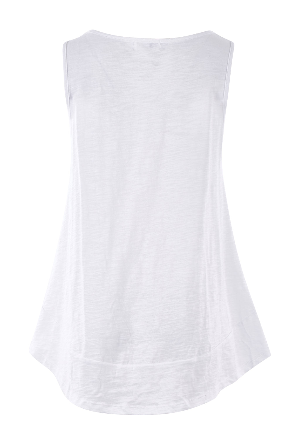Product shot of The Swing Tank in colour White (White), from the back