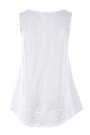 Product shot of The Swing Tank in colour White (White), from the back
