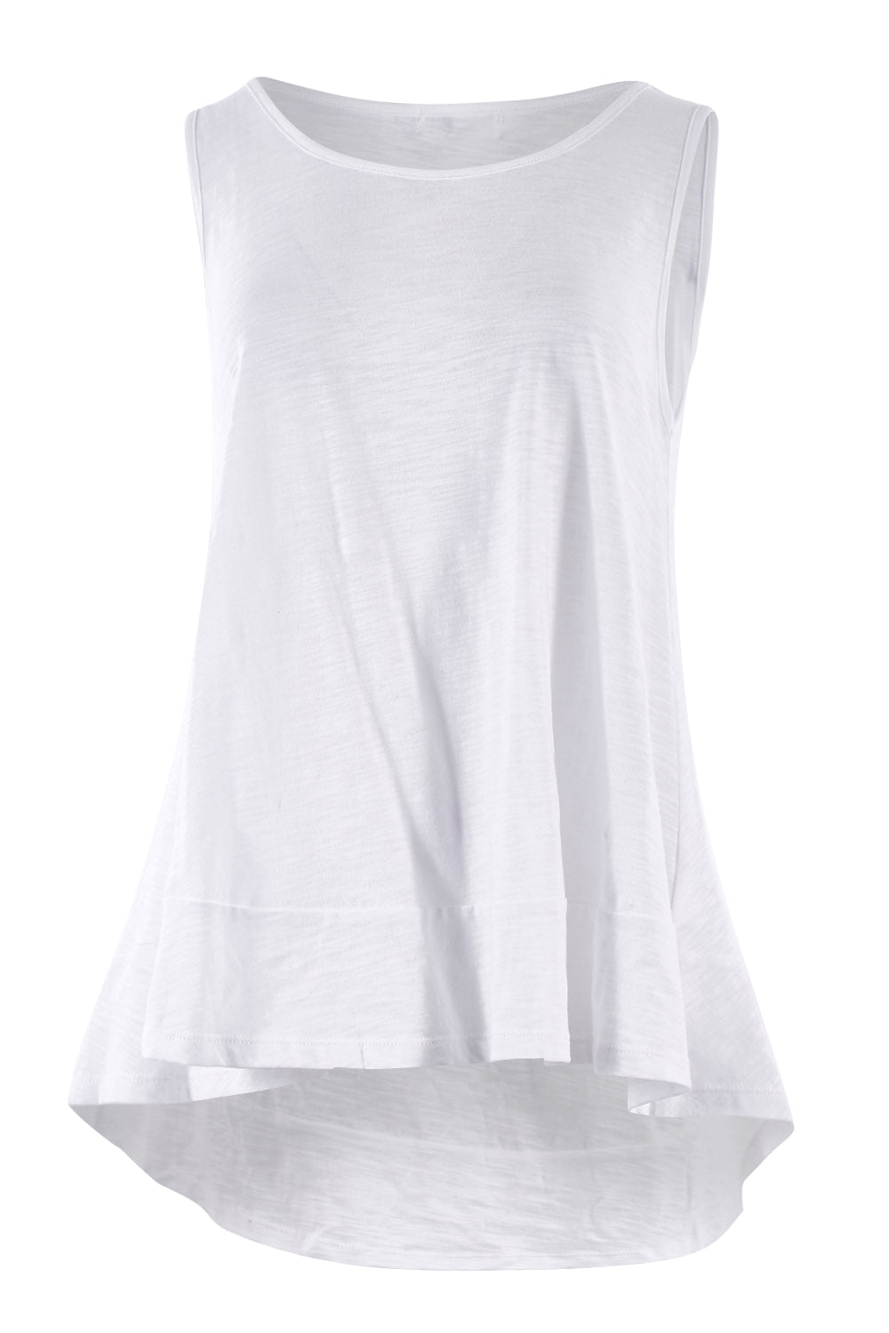 Product shot of The Swing Tank in colour White (White), from the front