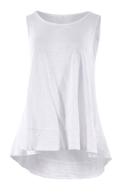 Product shot of The Swing Tank in colour White (White), from the front