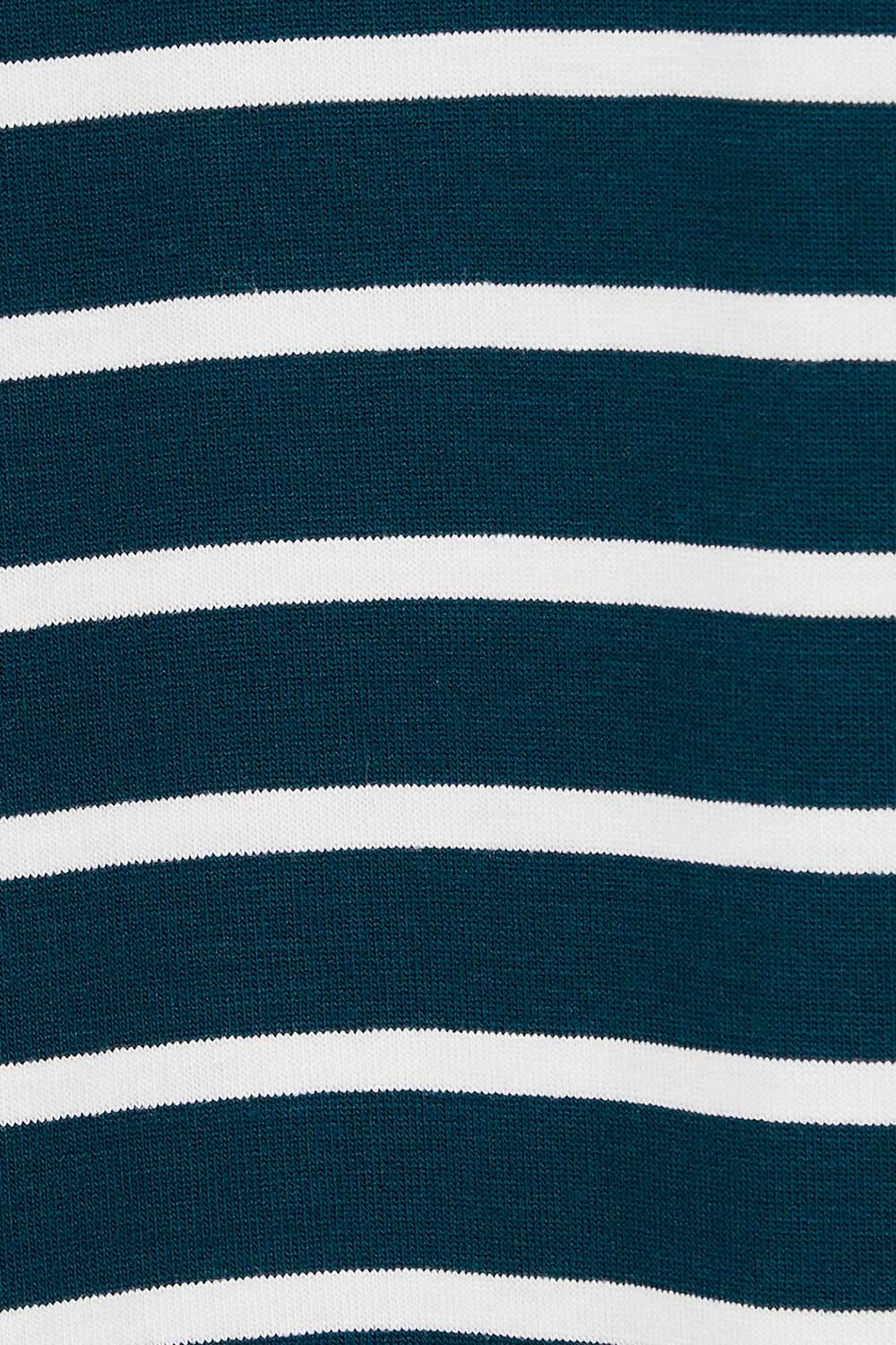 Product shot of The Summer Stripe Dress in colour Inkpetrol (Blue), detail
