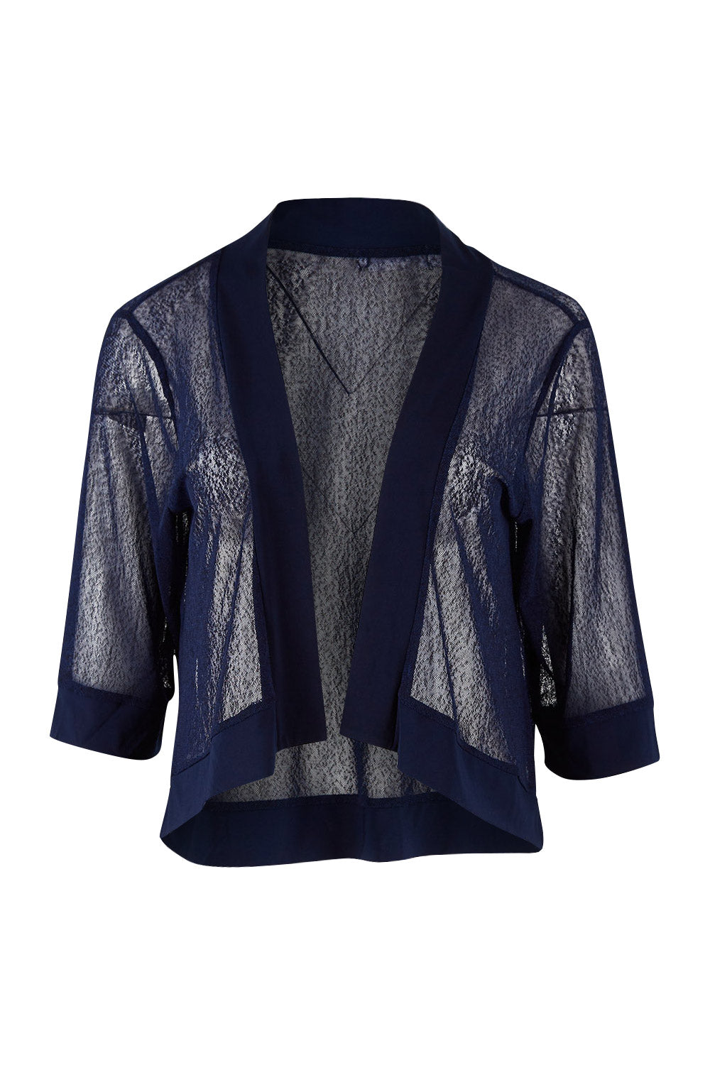 Product shot of The Summer Shrug in colour Navy (Blue), from the front
