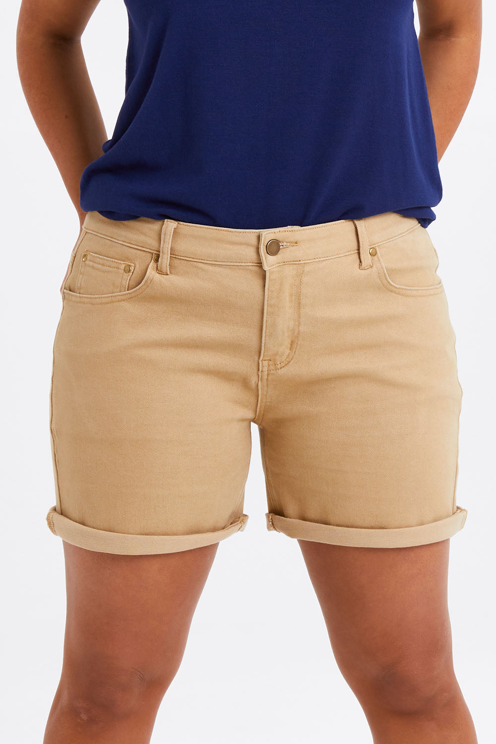 Preloved The 5 Pocket Denim Short - Camel