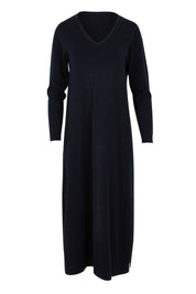 Product shot of The Comfort True Knit Dress in colour Darknavy (Blue), from the front