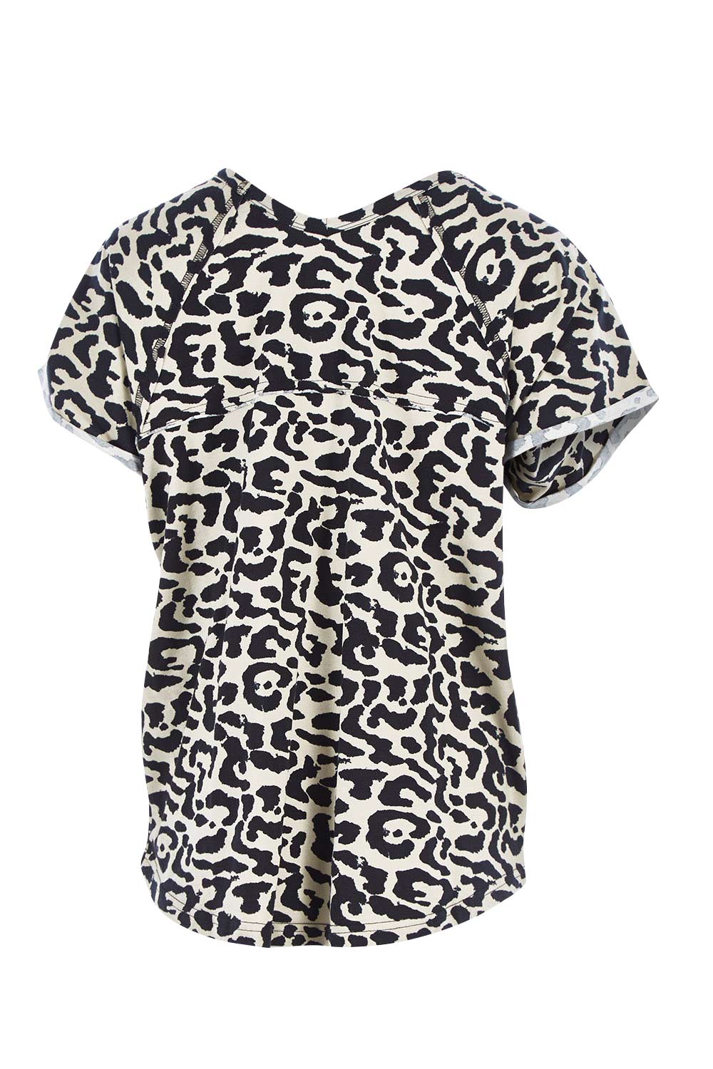 Product shot of The Slouch Tee in colour Animal (Green), from the back