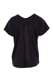 Product shot of The Slouch Tee in colour Black (Black), from the back