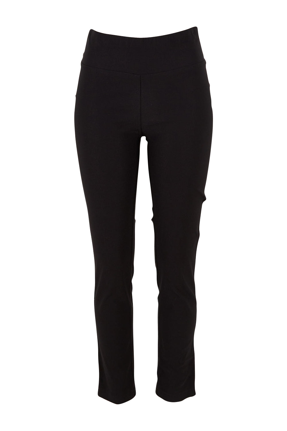 Product shot of The Brushed Bengaline Pant in colour Black (Black), from the front