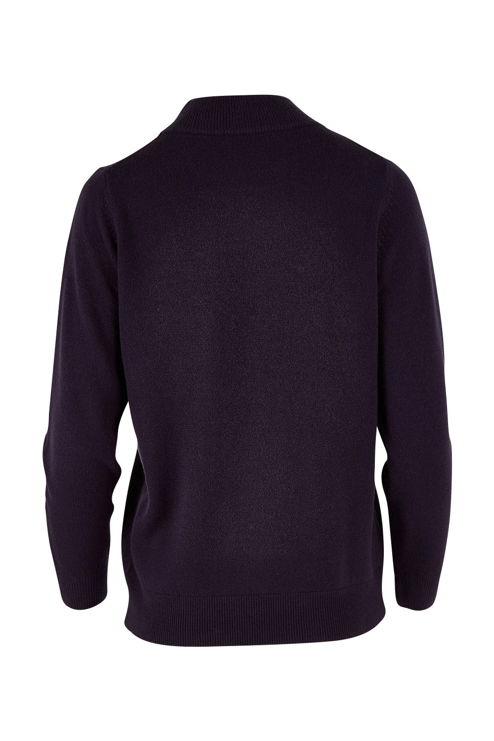 Product shot of The Essential Soft Jumper in colour Navy (Blue), from the back