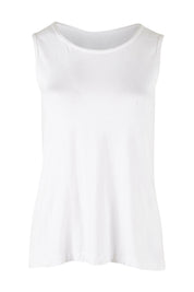 Product shot of The Classic Tank in colour Vanilla (White), from the front