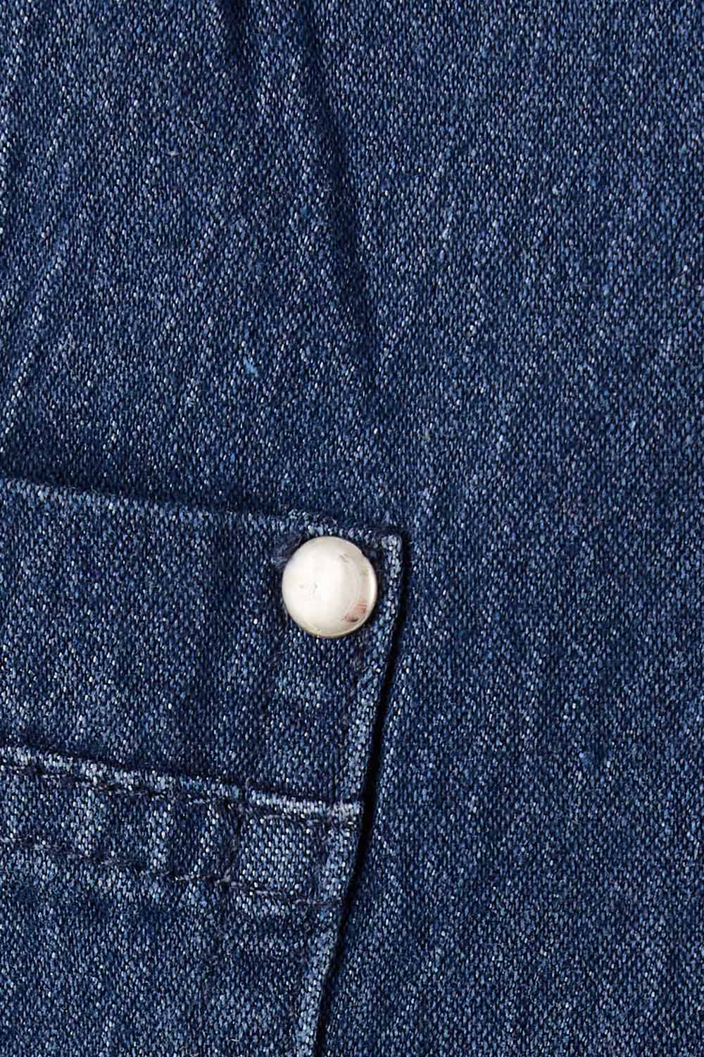 Product shot of The 3/4 Pull On Jean in colour Denim (Blue), detail