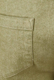 Product shot of The 7/8 Pull On Pant in colour Olive (Green), detail