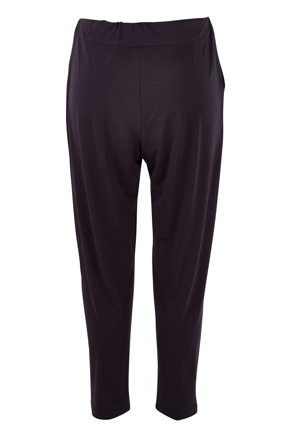 Product shot of The Pleat Detail Pull On Pant in colour Graphite (Grey), from the back