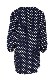 Product shot of The Perfect Relaxed Fit Shirt in colour Navyspot (Blue), from the back