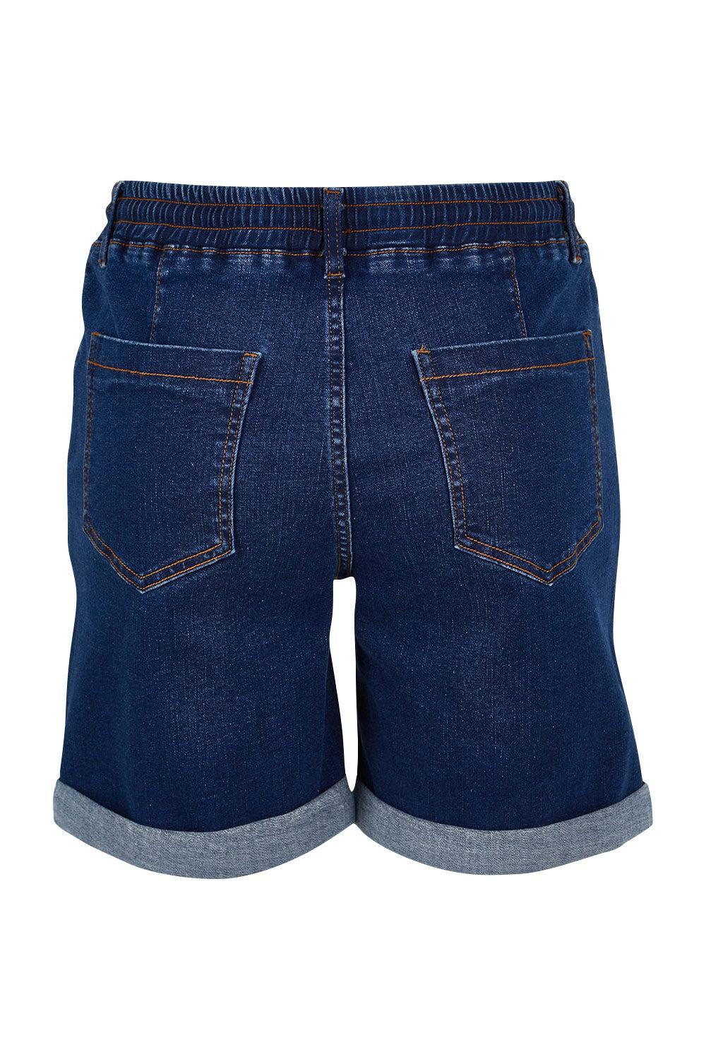 Product shot of The Weekender Shorts in colour Darkdenim (Blue), from the back