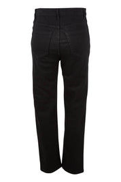 Product shot of The Keepers Highwaisted Straight Jean in colour Black (Black), from the back