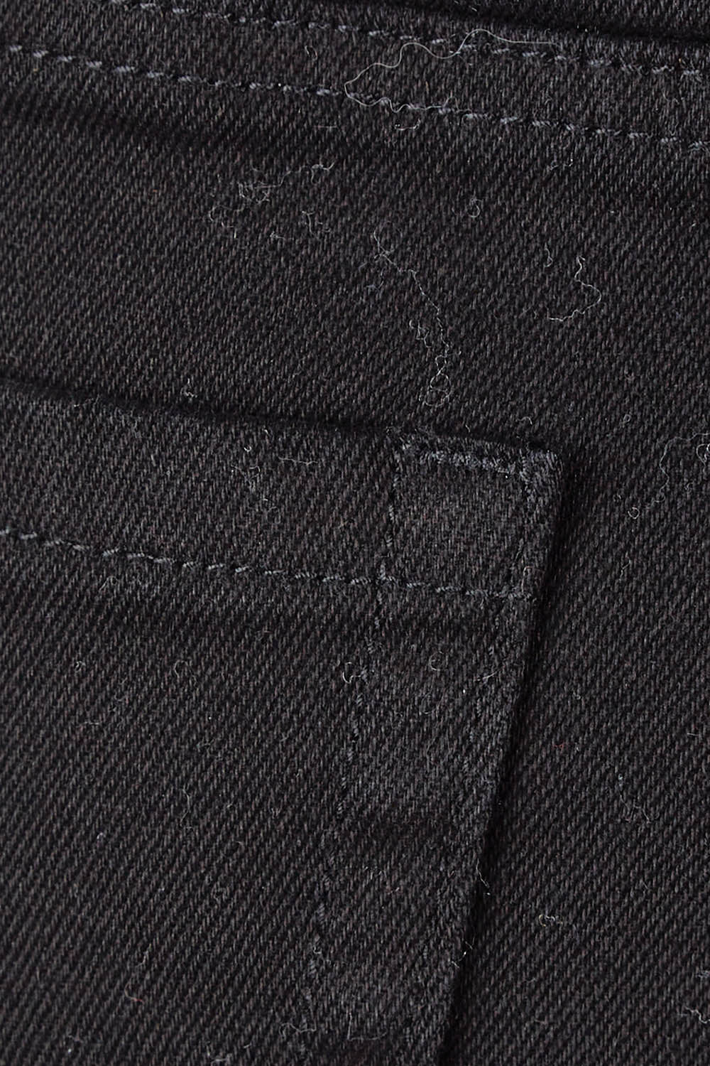 Product shot of The Keepers Highwaisted Straight Jean in colour Black (Black), detail
