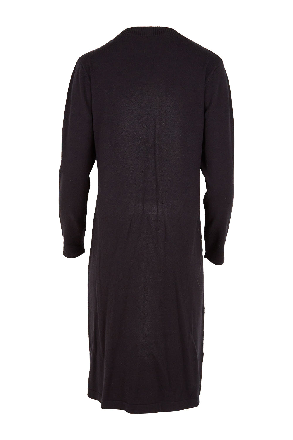 Product shot of The Everyday Knit Midi Dress in colour Black (Black), from the back