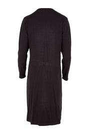 Product shot of The Everyday Knit Midi Dress in colour Black (Black), from the back