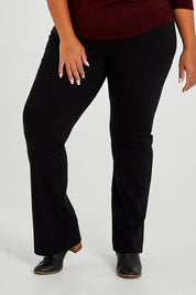 Preloved The Pull On Ponte Boot Leg Pant - Black