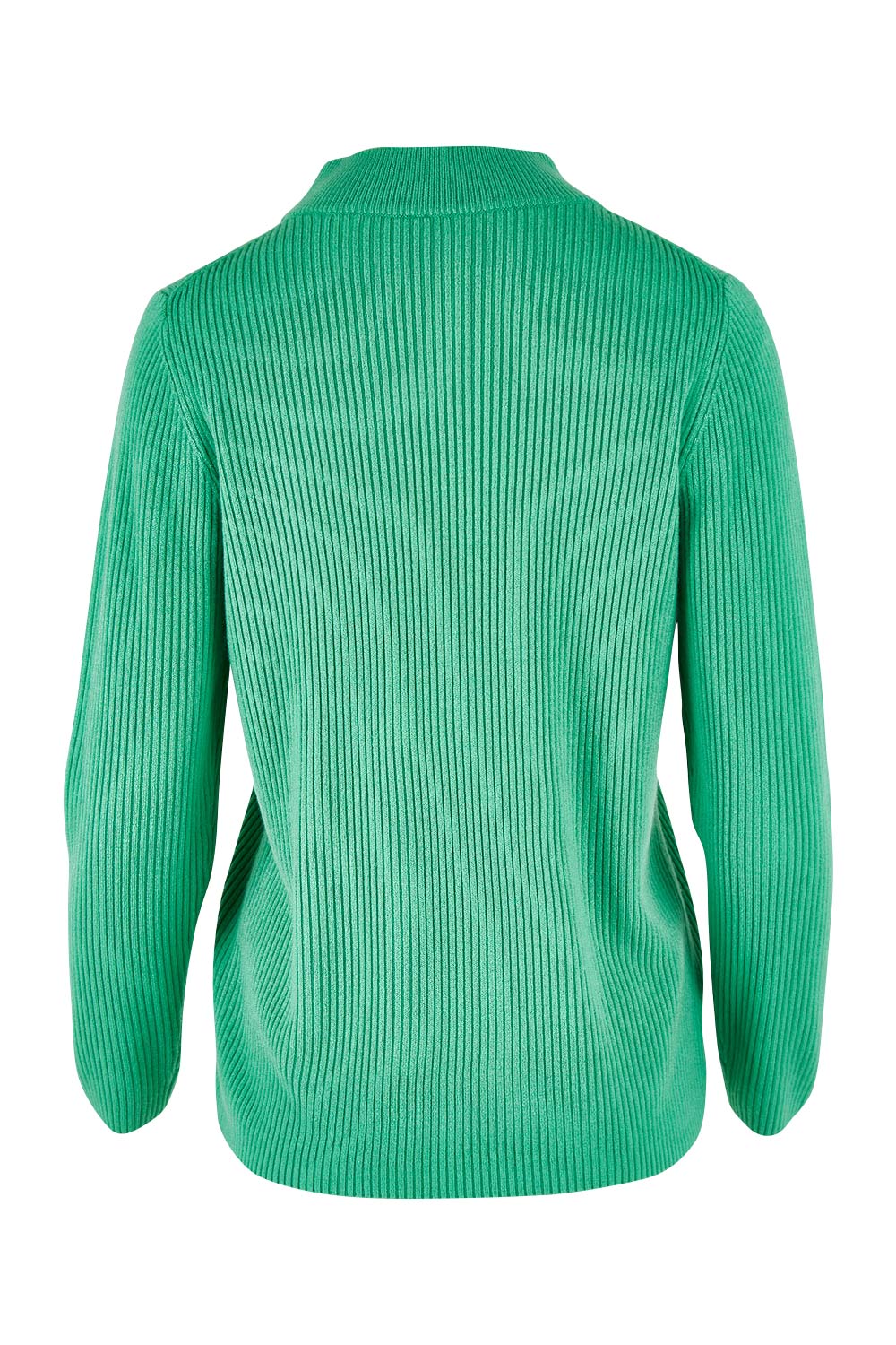 Product shot of The Essential Soft Rib Skivvy in colour Seafoam (Green), from the back