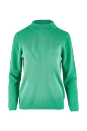Product shot of The Essential Soft Rib Skivvy in colour Seafoam (Green), from the front