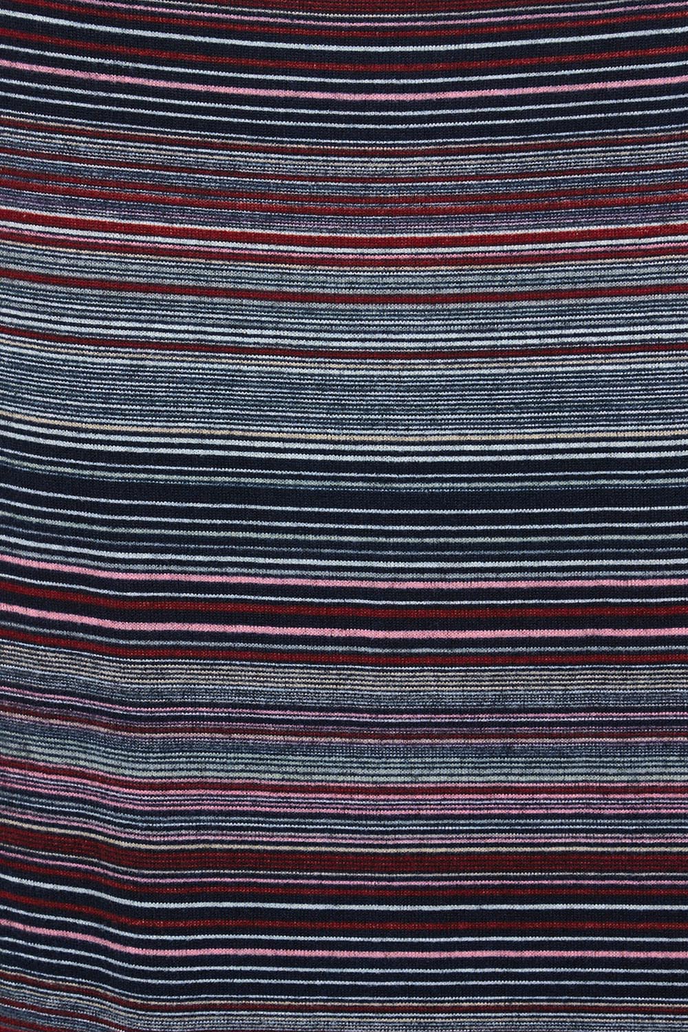Product shot of The Striped Light Knit Lined Skirt in colour Greypink (Grey), detail