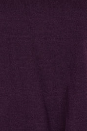 Product shot of The Essential Soft High Low Jumper in colour Grape (Purple), detail