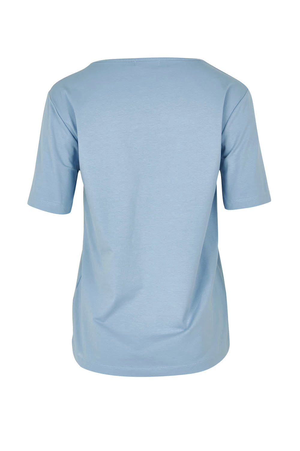 Product shot of The Keepers Tee in colour Dustyblue (Blue), from the back