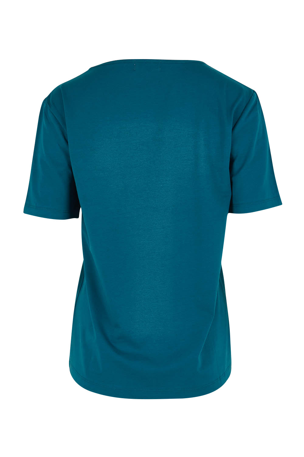 Product shot of The Keepers Tee in colour Opal (Blue), from the back