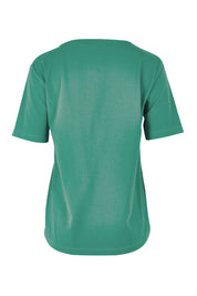 Product shot of The Keepers Tee in colour Seagreen (Green), from the back