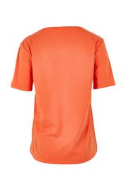 Product shot of The Keepers Tee in colour Sunset, from the back