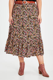 Preloved The Pull On Fit And Flare Skirt - Floral