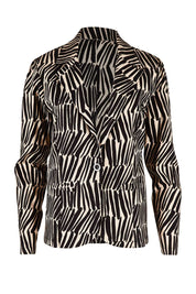 Preloved The Everyday Printed Long Sleeve Blazer - Blackcamel