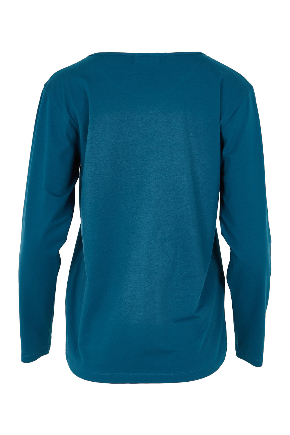 Product shot of The Keepers Long Sleeve Tee in colour Opal (Blue), from the back