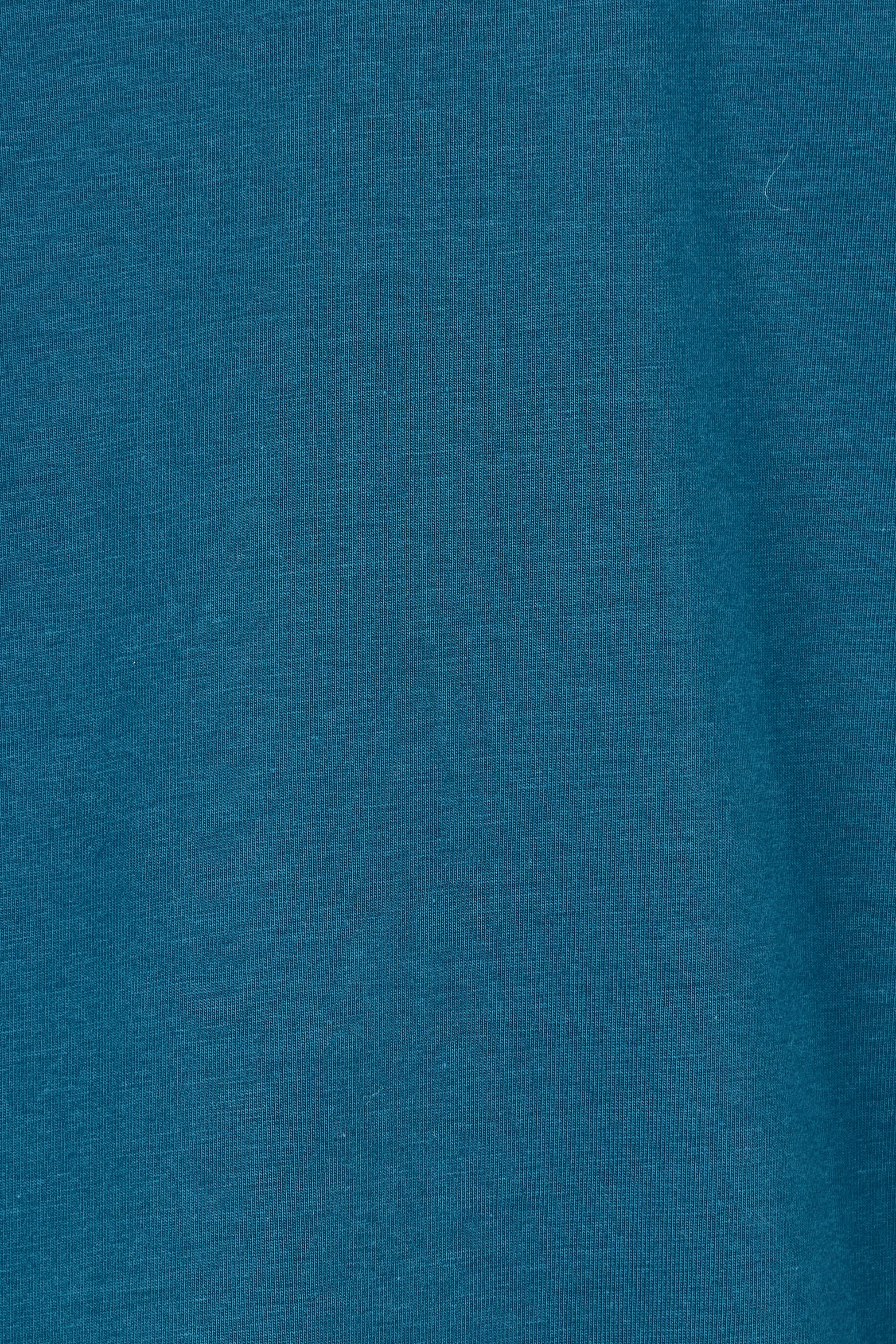 Product shot of The Keepers Long Sleeve Tee in colour Opal (Blue), detail