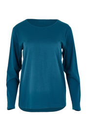 Product shot of The Keepers Long Sleeve Tee in colour Opal (Blue), from the front