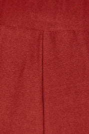 Product shot of The Recycled Wide Leg Pant in colour Terracotta, detail