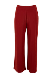 Product shot of The Recycled Wide Leg Pant in colour Terracotta, from the front