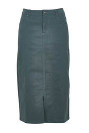 Preloved The 5 Pocket Denim Midi Skirt - Deepocean