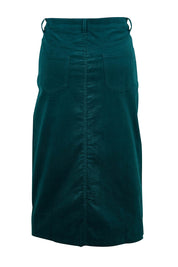 Preloved The 5 Pocket Cord Midi Skirt - Petrol